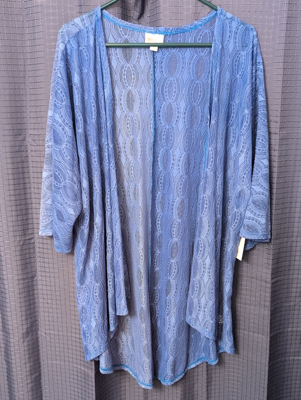 NWT Blue Lacy Kimono LuLaLoe Medium